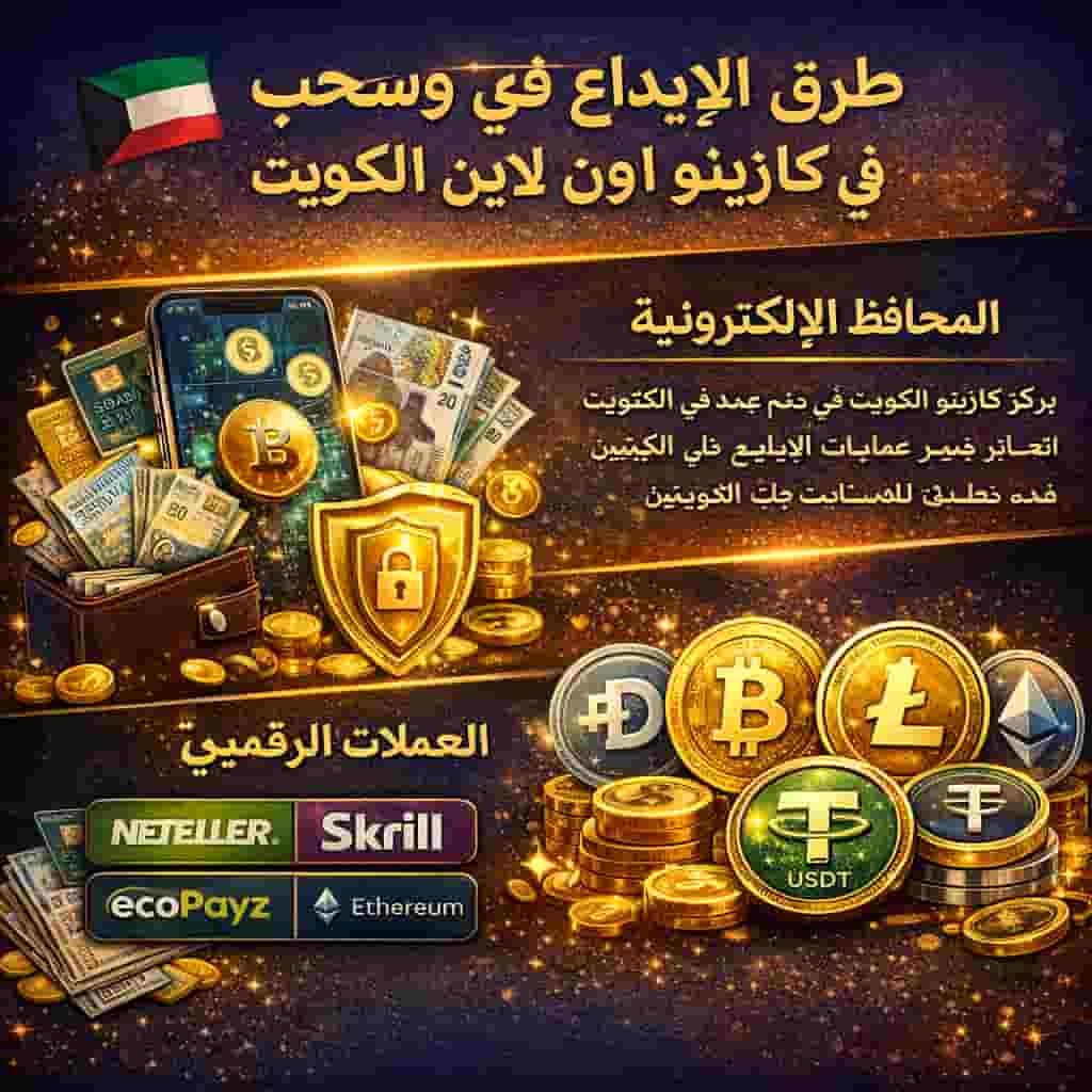 طرق الإيداع وسحب الارباح في كازينو اون لاين الكويت